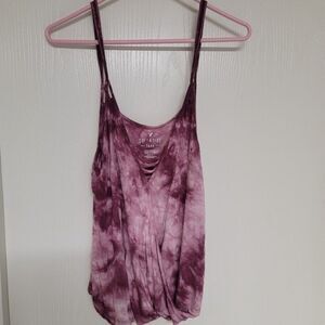 ⭐️ womens pink/purple tie die looking american eagle soft & sexy tank top